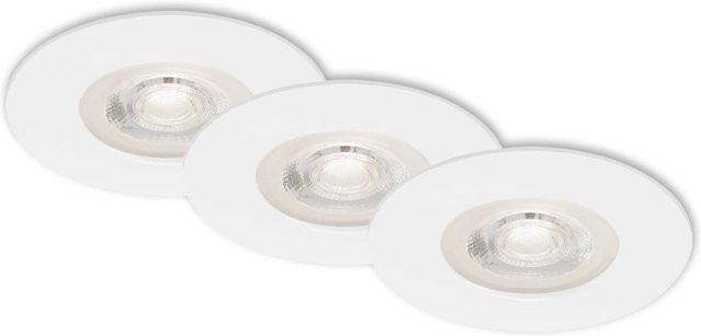 Briloner LED Einbauleuchten Kulana 3er-Set, rund, dimmbar, warmweiß, Weiß - Bild 1