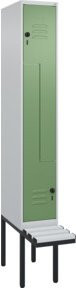 C+P Z-Spind Classic PLUS Sitzbank mit 2 Fächern und Sicherheits-Drehriegel, B/T/H: 212,0 x 30,0 x 81,5 cm - Bild 1
