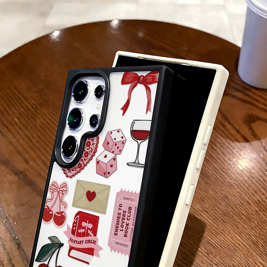 Kirsch Handyhülle aus weichem Silikon für Samsung Galaxy A56 5G A55 A54 A36 A35 A26 A25 A17 A16 A15 A14 A13 A12 A07 A06 A05s in Multicolour - Bild 4