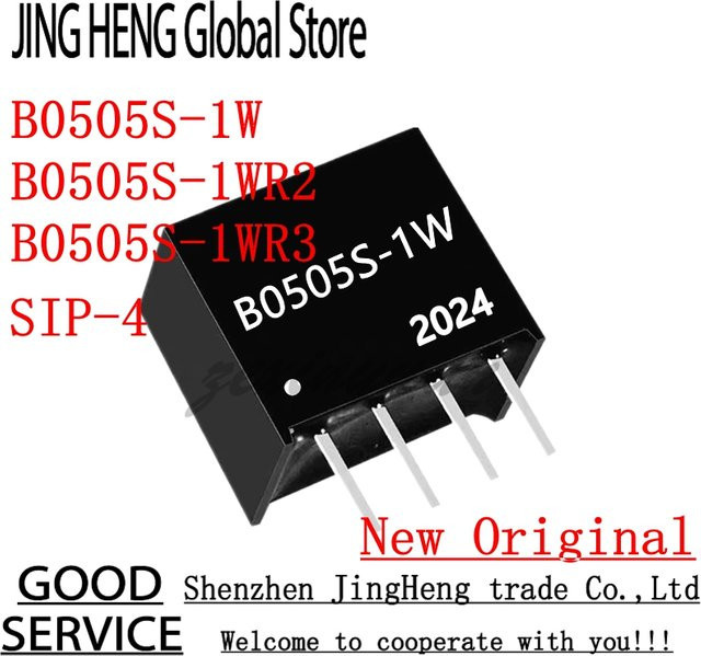 10er Set B0505S DC-DC Isoliertes Stromversorgungsmodul 5V zu 5V 1W SIP-4 in Schwarz - Bild 1