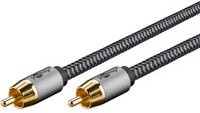 goobay Plus Mono-Cinchkabel RCA in Schwarz, Gold und Silber - Bild 1