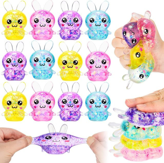 BC Pet Supplies Süßes Cartoon-Kaninchen Glitzer Squishy, Spielzeug - Bild 1