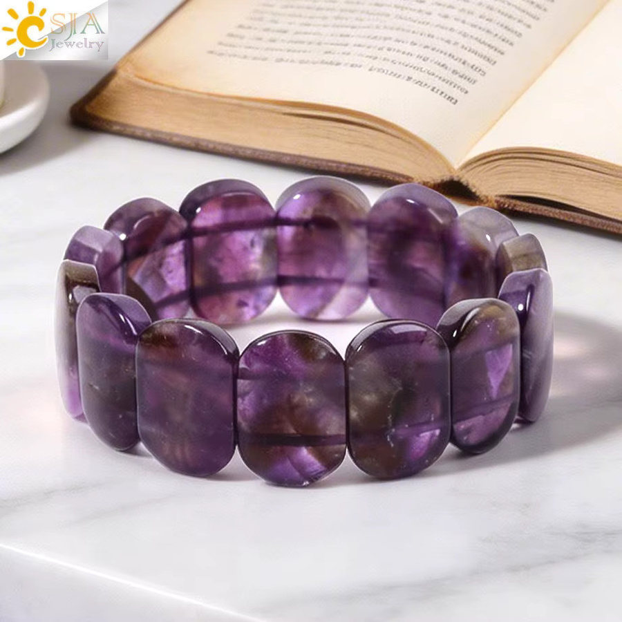 CSJA Armband, Amethyst, Rosenquarz, Kristall, Damen, Herren - Bild 3