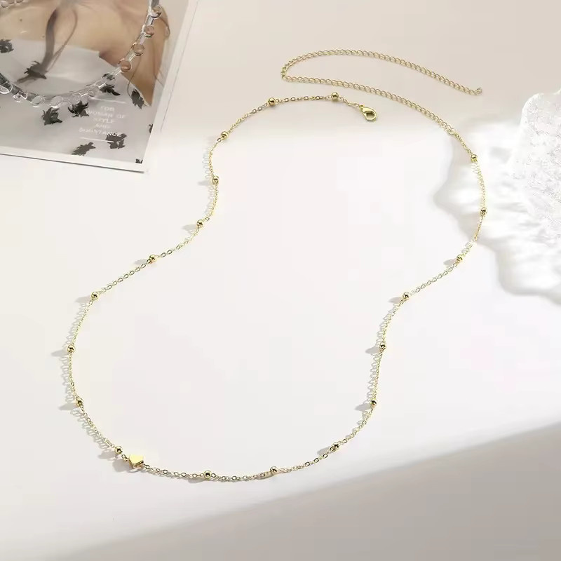 Bauchkette Damen, Messing, Gold, Perle - Bild 2