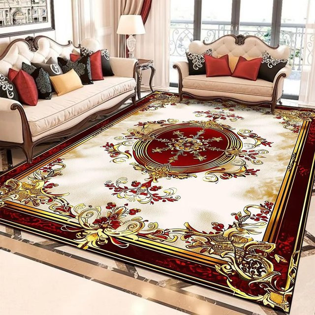 Lodestar Blumenteppich im europäischen Retro-Stil, mehrfarbig, B/T: 120 x 180 cm - Bild 1