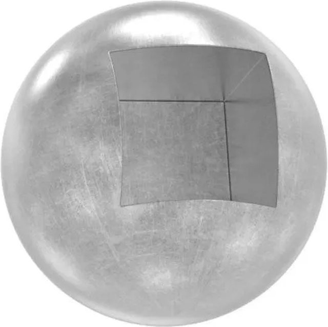 FeNau Massivkugel aus Edelstahl in Silber, Durchmesser: 25 mm, mit Quadrat-Sackloch 12,3 x 12,3 mm, glatt - Bild 1