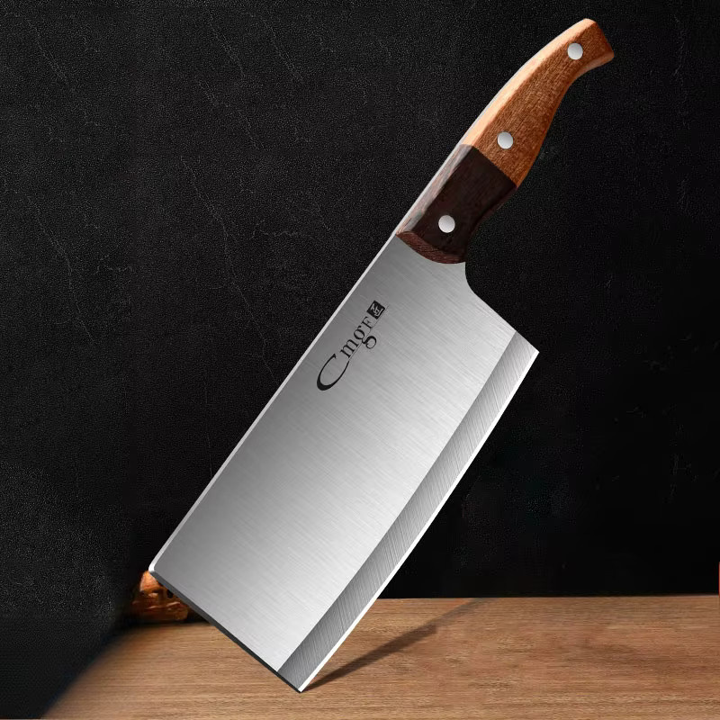 PLYS Cleaver Küchenmesser aus Edelstahl mit Holzgriff in Multicolour - Bild 5