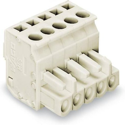 WAGO Buchsengehäuse-Kabel 722 Polzahl 16 Rastermaß 5 mm 722-216/026-000 in Grau und Weiß 10 Stück - Bild 1