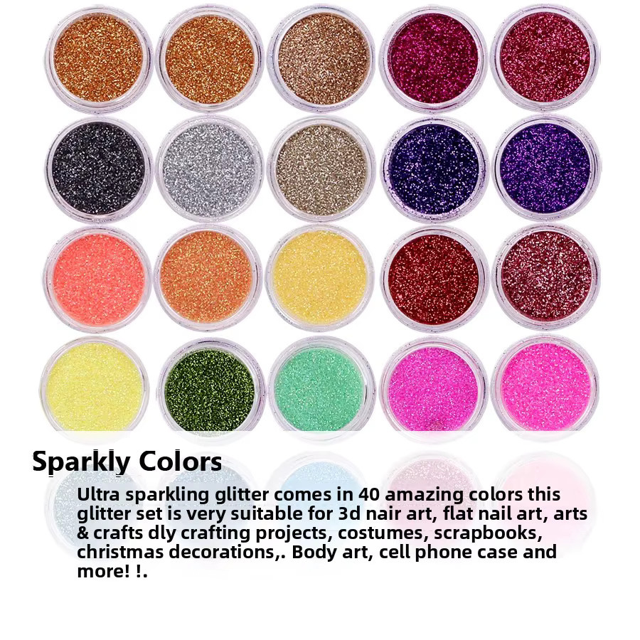 Art lalic Nagelglitzer-Set, 40 Farben, glänzend, Unisex - Bild 4