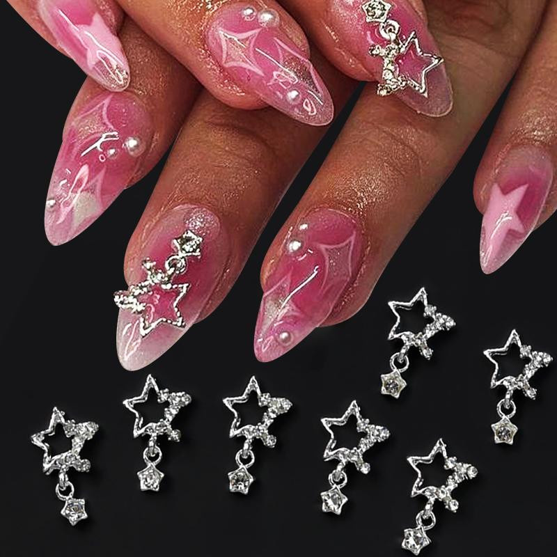 NATAWA Pentagramm Stern Nail Art Charme, 10 Teile, Unisex - Bild 3