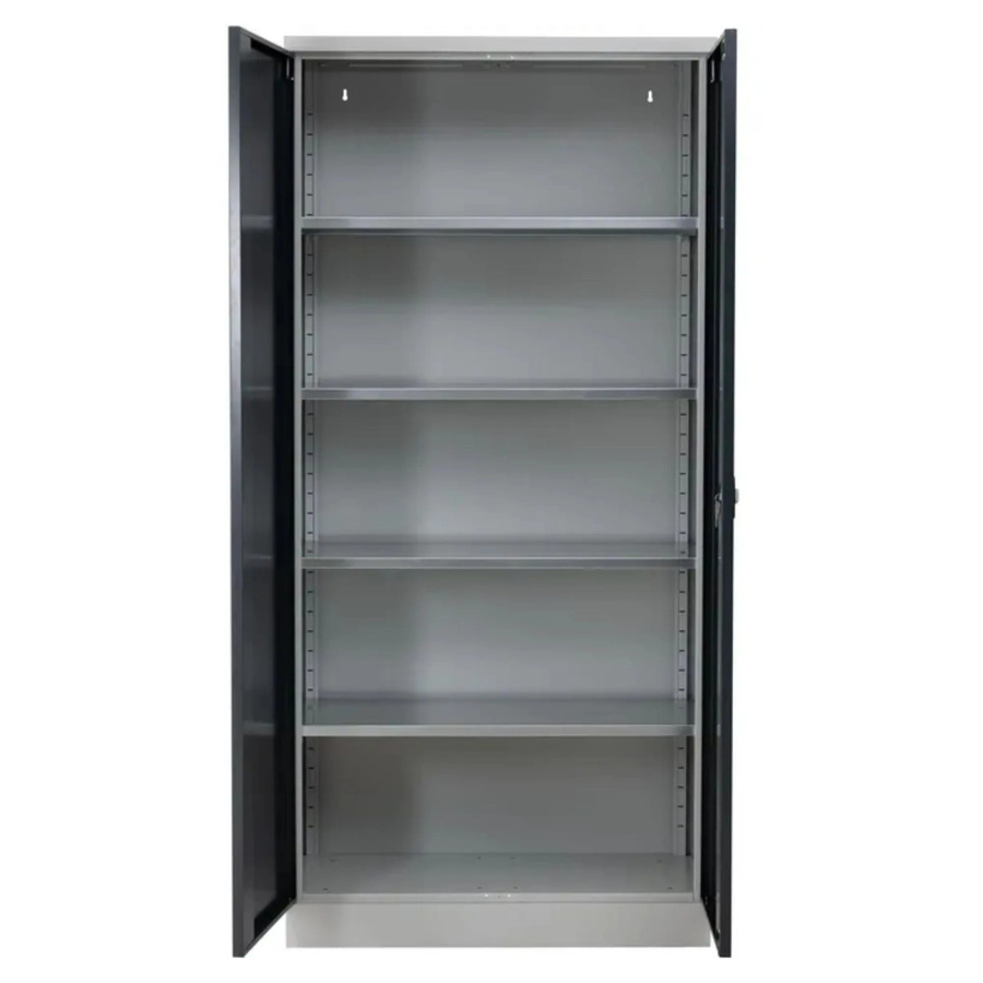 PROREGAL Stahlschrank Bee mit 7 Fachböden und Schließsystem, Farbe: Grau-Anthrazit, H x B x T: 195 x 92 x 60 cm - Bild 2