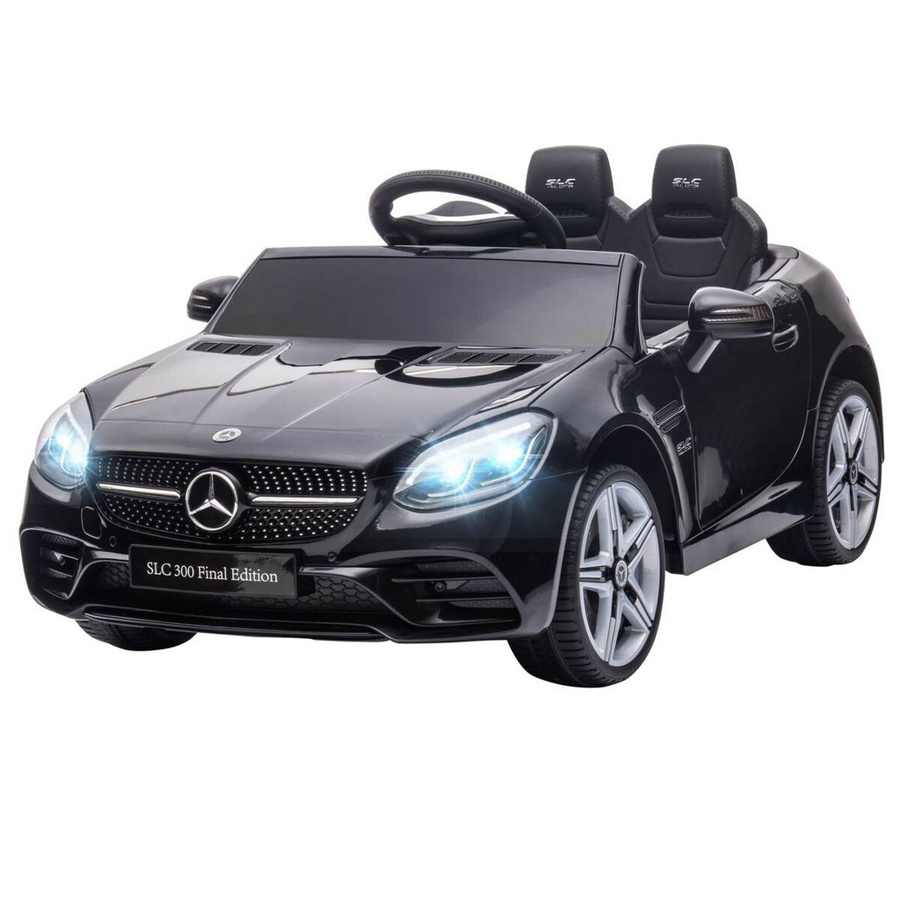 AIYAPLAY Elektroauto für Kinder, Schwarz, mit Fernbedienung, LED-Scheinwerfern, Sicherheitsgurt, Hupe, Musik, ab 3 Jahre - Bild 6