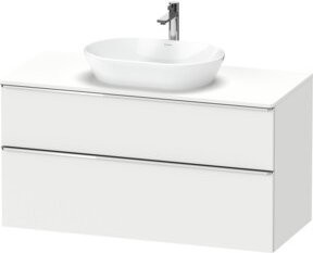 Duravit Waschtischunterschrank D-Neo Wandhängend in Weiß Hochglanz mit Schubladen und Türen B/T/H: 120 x 55 x 66,4 cm - Bild 1