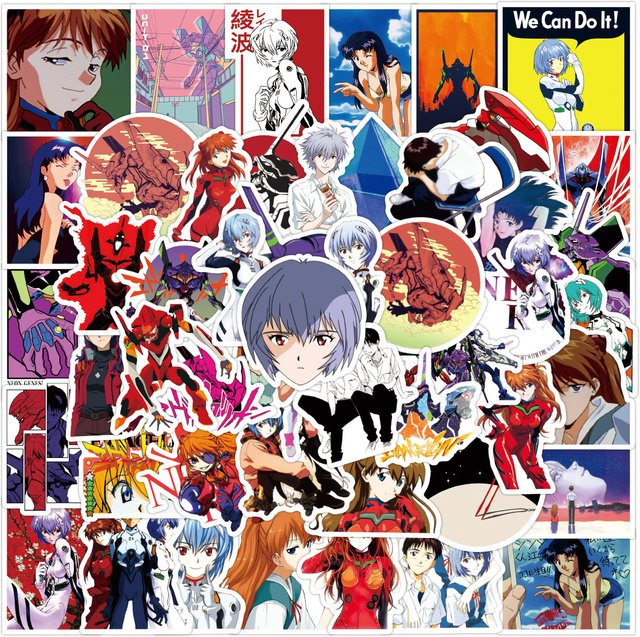 Bandai Evangelion Graffiti-Aufkleber, Bunt / Mehrfarbig, Set / Bundle - Bild 1