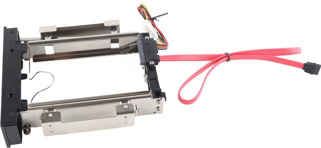 DIYelecs Interner SATA Festplattenadapter aus Edelstahl in Silber für 5,25 Zoll Schacht mit Hot Swap Unterstützung (SATA II 3Gbps) - Bild 1