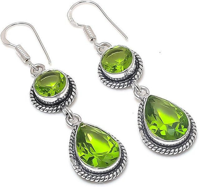 Manju Jewels Paradise Ohrring, 925 Silber, Peridot, Damen - Bild 1