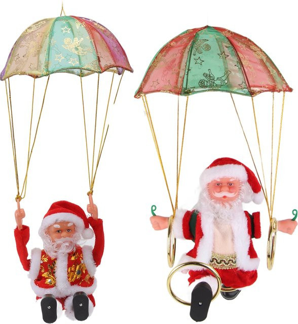 TOPINCN Weihnachtsschmuck Fallschirm-Anhänger mit Santa-Motiv in Mehrfarbig - Bild 1