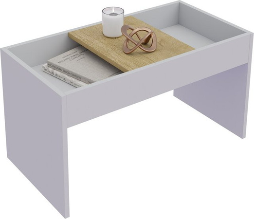 VCM Beistelltisch Mantila aus Holz mit Holzstruktur-Nachbildung, H x B x T: 39 x 71 x 36 cm