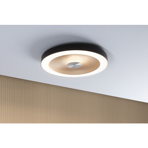 Paulmann LED-Deckenleuchte Volea Up-Down, Schwarz-Gold, IP44, dimmbar, Durchmesser: 40 cm - Bild 2
