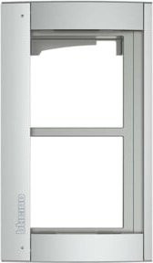 Legrand Allmetal Rahmen und Modulträger für Türsprechanlagen, 2 Module, Grau/Silber - Bild 1