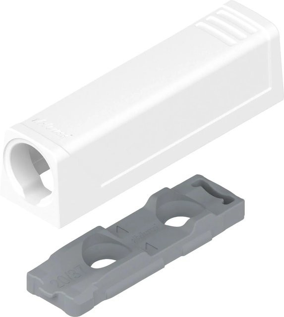 Blum Adapterplatte Tip On 956.1201 Gerade Kurzversion in Seidenweiß - Bild 1
