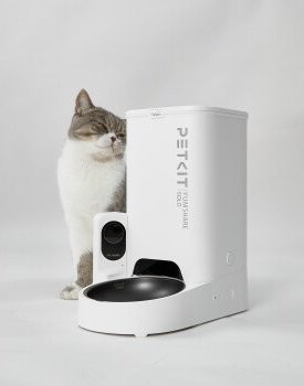 PetKit Automatischer Katzenfutterspender mit App-Steuerung und Fresh Lock-Technologie, Weiß, 3 l, Edelstahlschüssel 304 - Bild 1