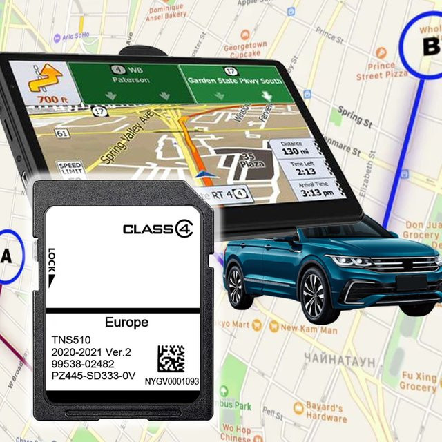NAVINESA GPS SD-Karte mit EU-Karten für Toyota Corolla, Land Cruiser 150, 200 und RAV4 Navigationssystem TNS 510 - Bild 1