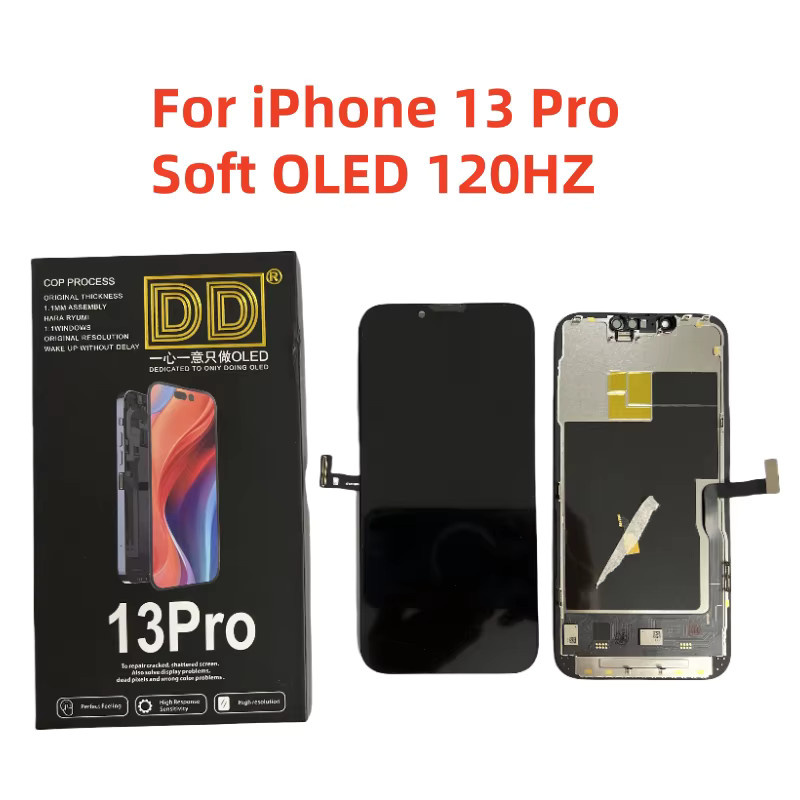 DALESIMEI OLED LCD Display Ersatz mit 120 Hz Bildwiederholrate für iPhone 15 Pro Max, 15 Pro und 13 Pro, 3D Touchscreen Digitizer Montage in Schwarz - Bild 2