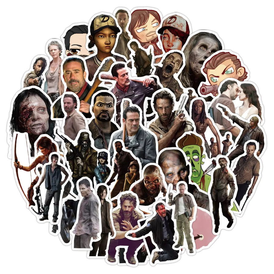 FANLU The Walking Dead Cartoon Graffiti Aufkleber, 10-teiliges Set bis 50-teiliges Set - Bild 2
