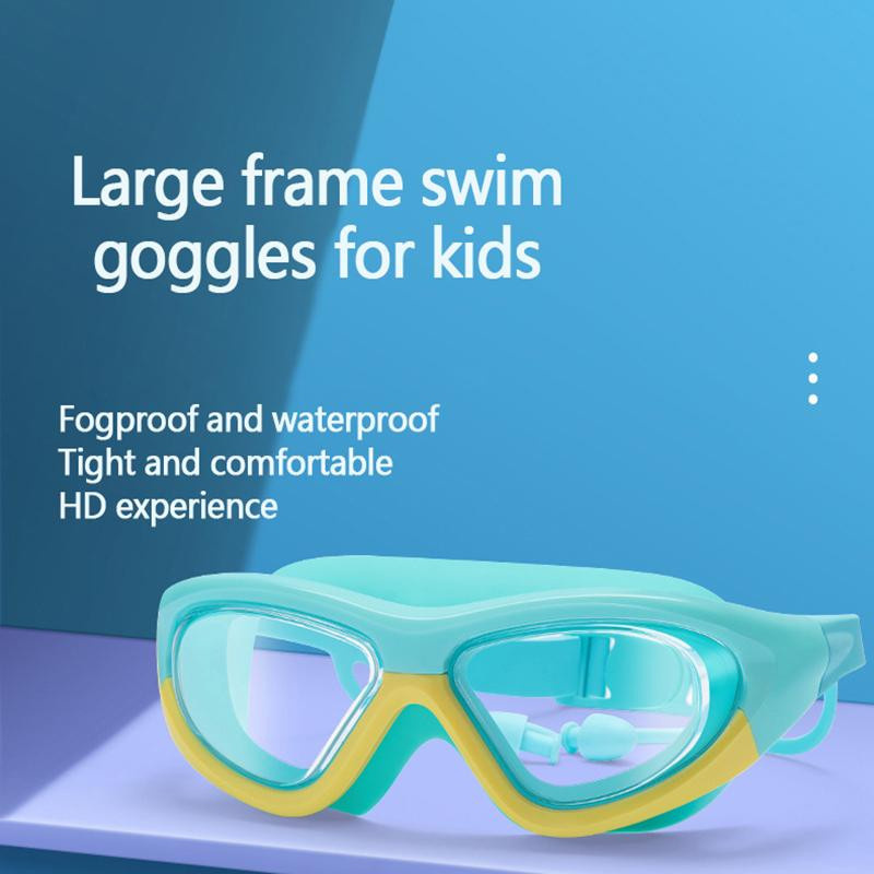 Freedom Outdoors Kinder-Schwimmbrille mit Ohrstöpseln und Anti-Beschlag-HD-Linsen, 2-in-1-Set aus Silikon, Multicolor und Transparent, für Kinder von 4 bis 15 Jahren - Bild 2