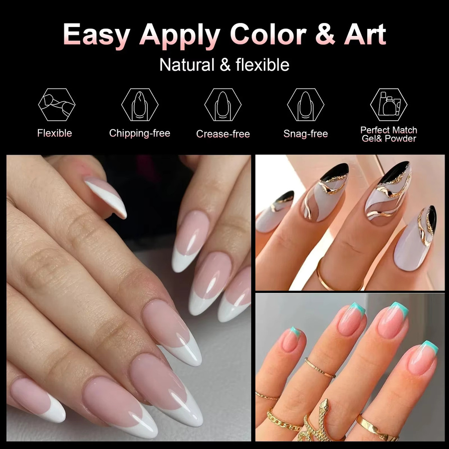 Misscheering Gel-Nagelspitzen, 100 Stück, Glänzend, Unisex - Bild 5