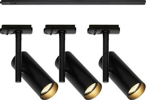 Nordlux Jerome Link Deckenleuchte mit 3 verstellbaren Spots und 1m Schienensystem, Schwarz, GU10, 8W - Bild 1