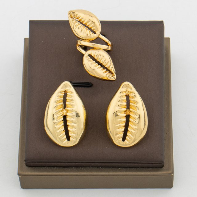 Schmuck-Set YM, Ohrringe und Ring, Gold, Damen - Bild 1