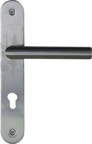ALPERTEC Langschild-Garnitur aus Edelstahl in Silber gebürstet - Bild 1