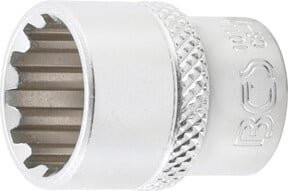 BGS Steckschlüssel-Einsatz Gear Lock 10114, Antrieb Innenvierkant 1/4 Zoll, SW 14 mm, Farbe: Silber - Bild 1
