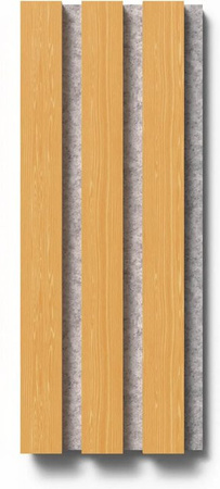 Denpanels Akustikpaneel Eiche Natur Geölt in Braun mit grauem Filz für die Wandgestaltung im skandinavischen Stil, B: 29,5 cm, H: 15 cm