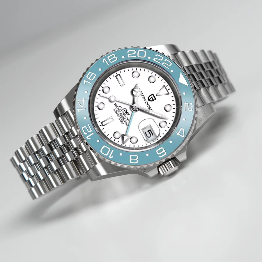 PAGANI DESIGN GMT-Uhr, Automatik, Edelstahl, Keramik-Lünette, Herren - Bild 4