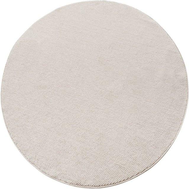 Ayyildiz Kurzflorteppich Helix Creme Rund B: 200 cm, H: 0,7 cm, T: 200 cm - Bild 1