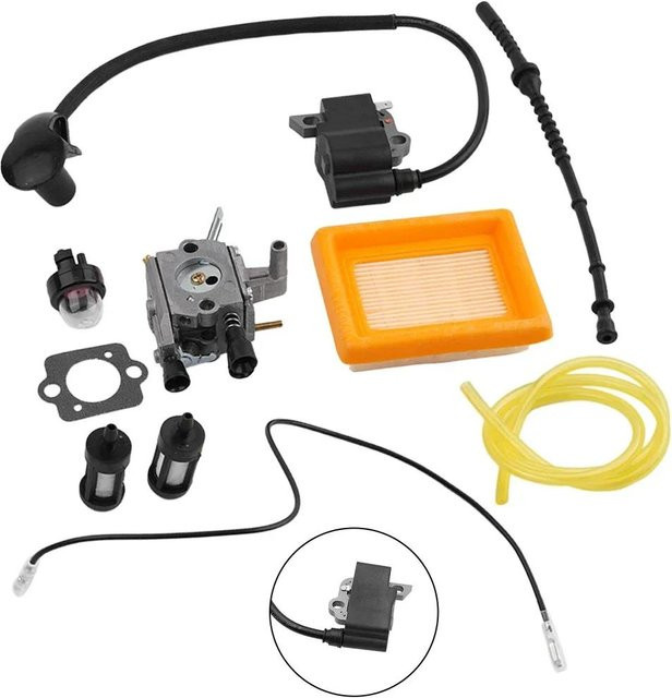 Vibratit Ersatzteil-Set mit Vergaser, Luftfilter und Zündspule für Stihl FS120, FS200, FS250, FS300, FS350 Trimmer und Freischneider - Bild 1