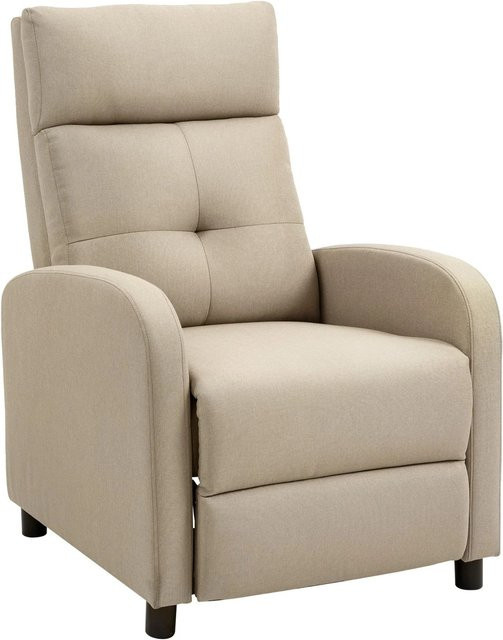 HOMCOM Sofa Recliner aus Polyester in Beige mit Armlehnen, H x B x T: 98 x 67 x 87 cm - Bild 1