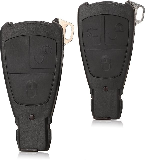 Jingyuqin Ersatzgehäuse für Mercedes Benz C B E Klasse W203 W211 W204 CLS CLK Autoschlüssel Remote Fob Case in Schwarz - Bild 1