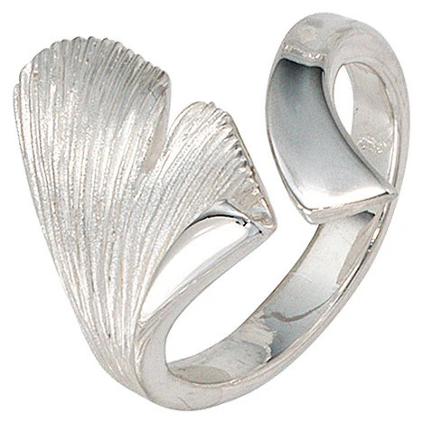 Colfem Ring Ginko, 925 Silber, mattiert, Damen, Ringgröße 54 - Bild 1