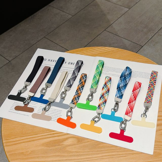 Universelles elastisches Handyband in Regenbogenfarben als Anti-Verlust-Handgelenkband für Handyhüllen - Bild 1