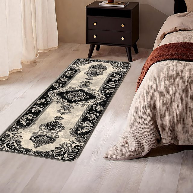 VIKAMA Chinesischer Klassischer Flur-Teppich, Fleckresistenter Läufer für Gästehaus und Heimdekoration - Bild 1