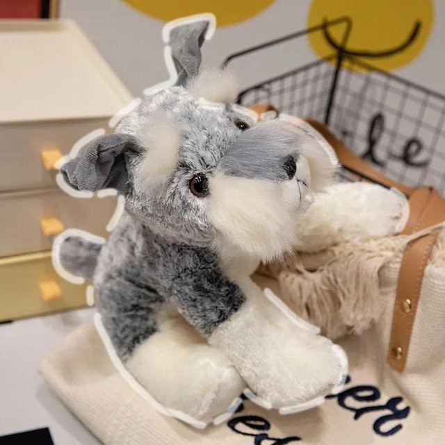 Kidsly Schnauzer Hund Plüschtier, graue, 22cm, ab 14 Jahren - Bild 1