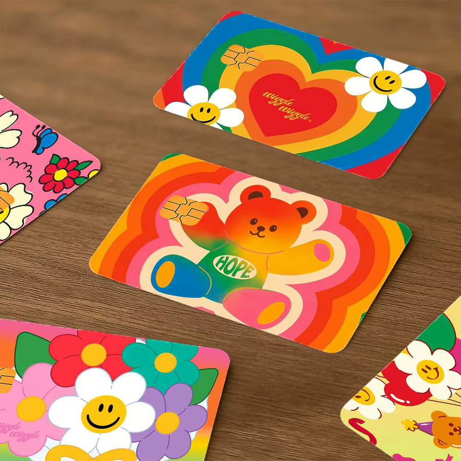 W-Wiggle-e Smile Bankkarten-Aufkleber in Multicolour, ultradünne Filmhautfolie für Debit- und Kreditkarten, lichtbeständig - Bild 2