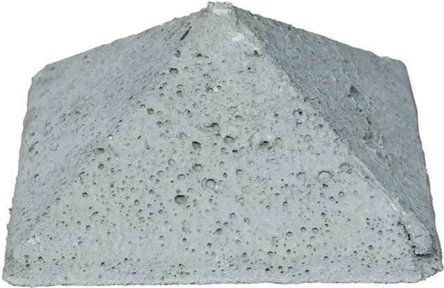 Beckers Betonzaun Pfostenkappe einseitig quadratisch in Betongrau B/B: 11 x 11 cm - Bild 1