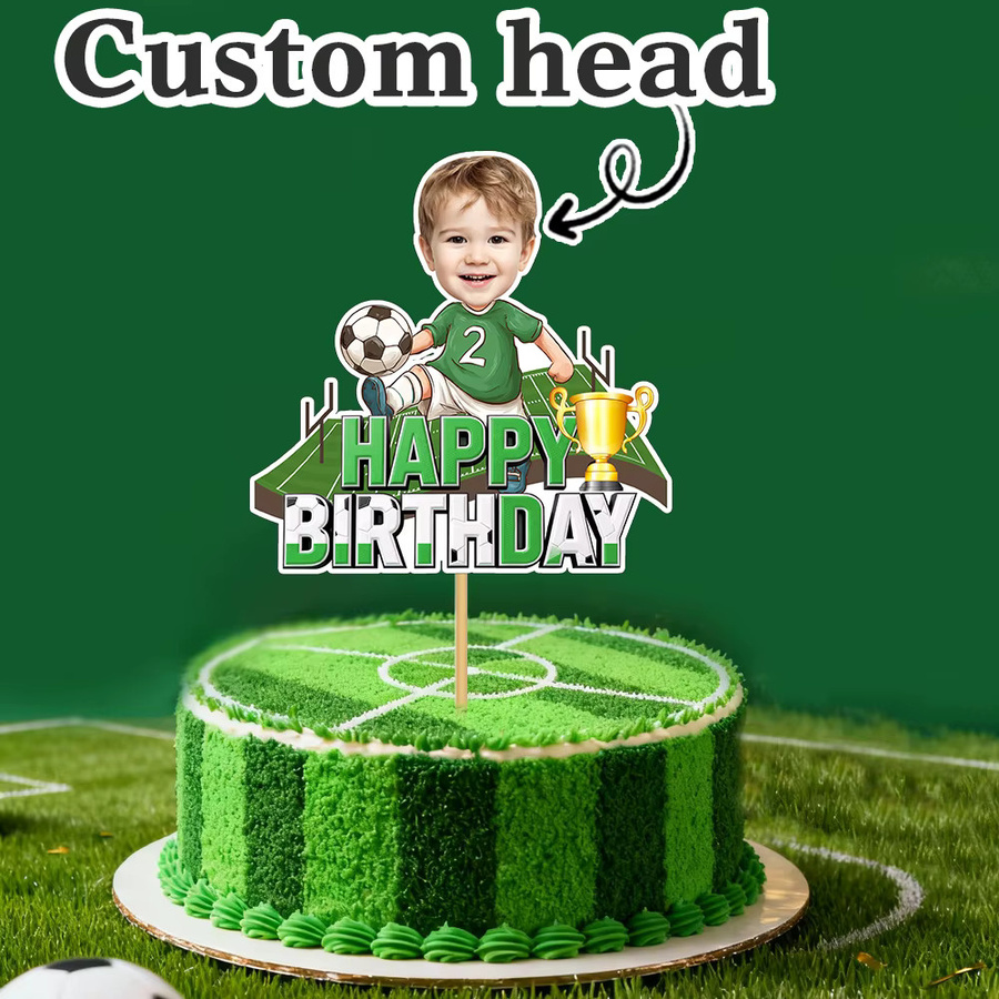 Personalisierter Fußball Kuchenaufsatz von WEIGAO in Mehrfarbig für Kindergeburtstage - Bild 5