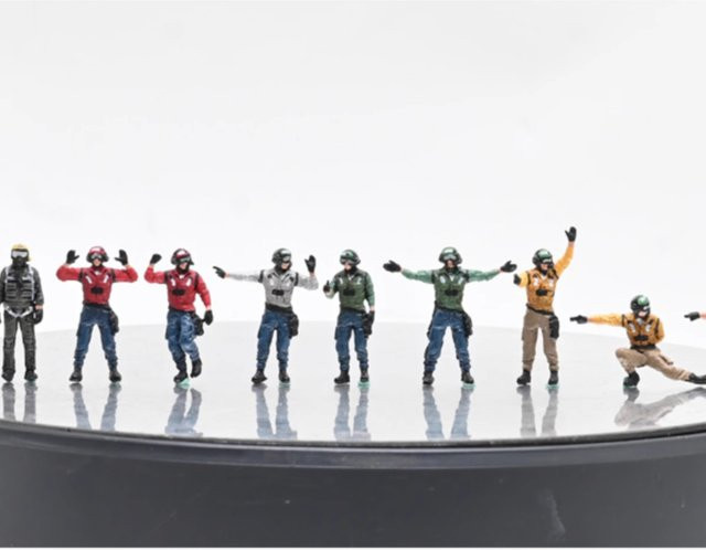 HolidayToy Flugzeugträger-Bodenservice-Set, 9-Personen-Gruppe, 1/72 - Bild 1