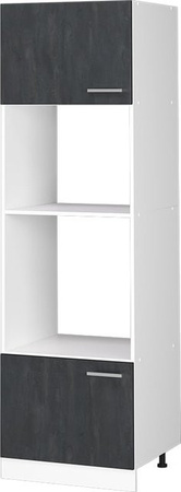 Vicco Mikrowellenschrank R-Line Küchenregal modern in Schwarz und Weiß, B/T/H: 60 x 57,2 x 207 cm